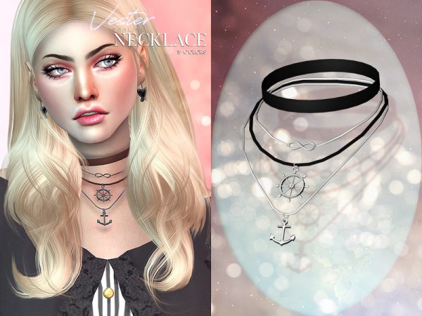  The Sims Resource: Vester Necklace by Pralinesims