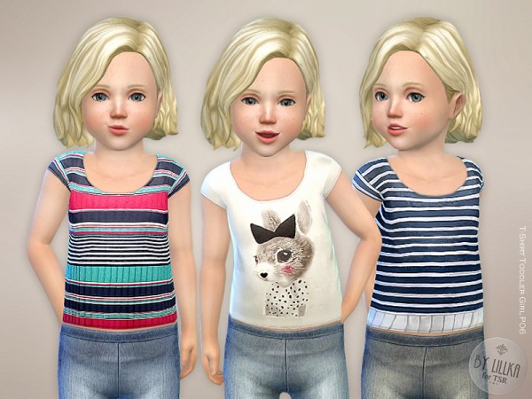  The Sims Resource: T Shirt Toddler Girl P06 by lillka
