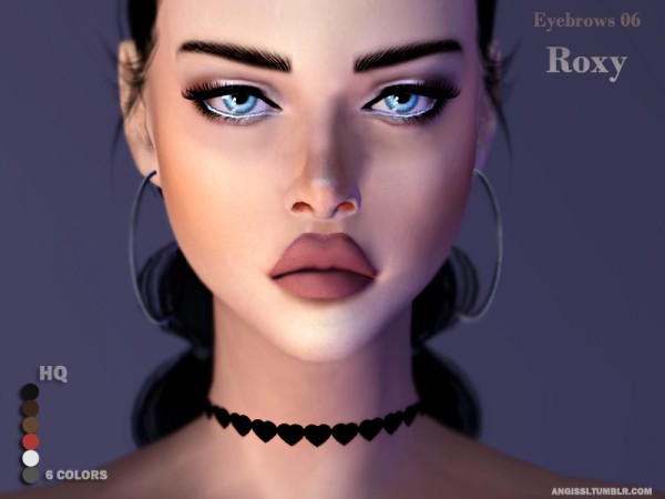  The Sims Resource: Eyebrows 06 Roxy by ANGISSI