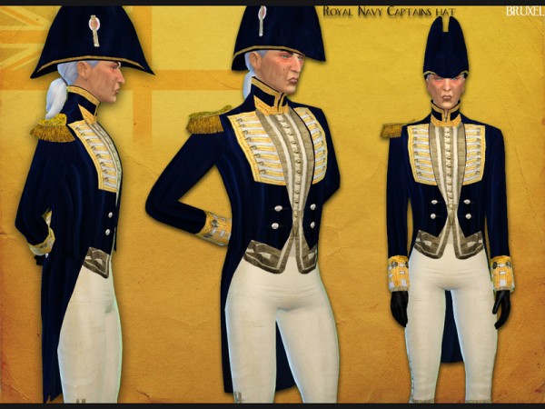  The Sims Resource: Royal Navy Captains Hat by Bruxel