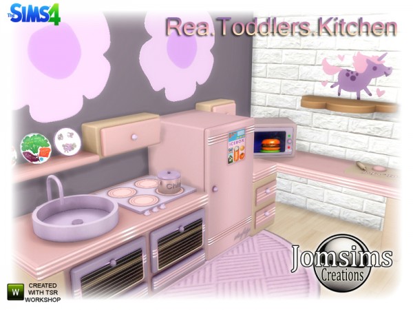  The Sims Resource: Rea Toddlers Kitchen by jomsims