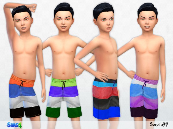  The Sims Resource: Swim shorts 20 for boys by Sonata77
