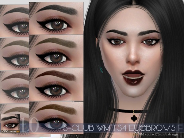  The Sims Resource: Eyebrows F 201710 by S Club