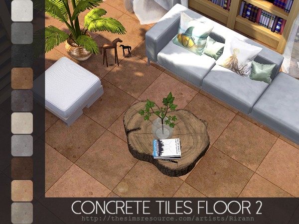  The Sims Resource: Concrete Tiles Floor 2 by Rirann