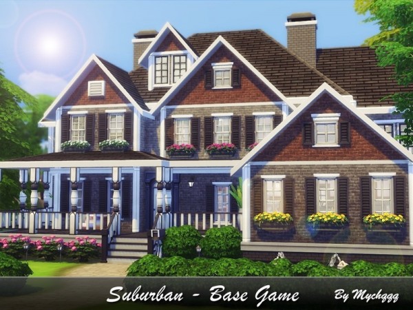  The Sims Resource: Suburban house by MychQQQ