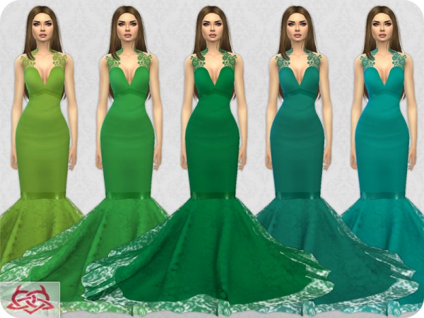  The Sims Resource: Wedding Dress 8 recolor 2 by Colores Urbanos