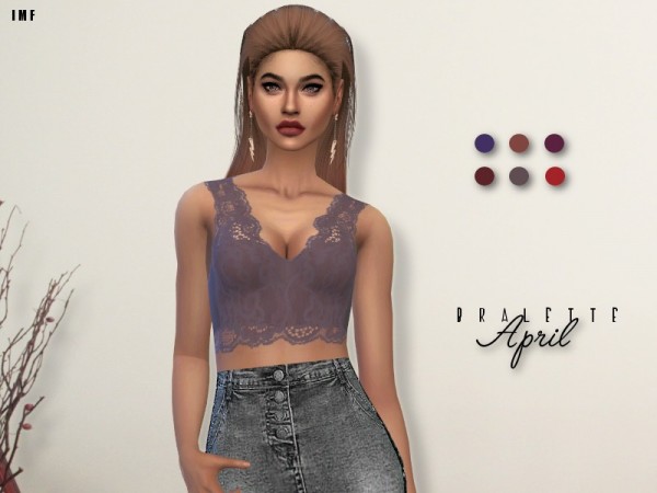  The Sims Resource: Bralette   April by IzzieMcFire