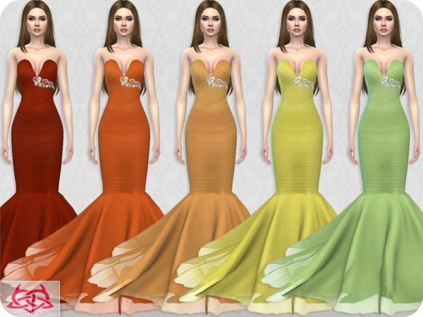  The Sims Resource: Wedding Dress 8 recolor 6 by Colores Urbanos