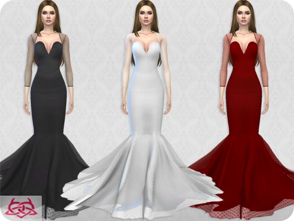  The Sims Resource: Wedding Dress 8 recolor 7 by Colores Urbanos