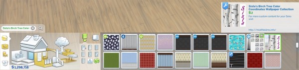  Mod The Sims: Birch Tree Color Coordinates Wallpaper Set by sistafeed