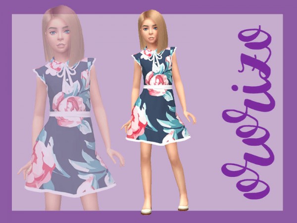  The Sims Resource: Flower Dress Child   Romantic Garden needed by Ororizo