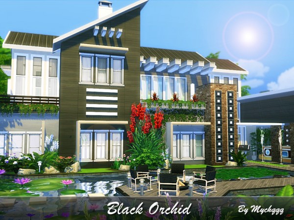  The Sims Resource: Black Orchid by MychQQQ