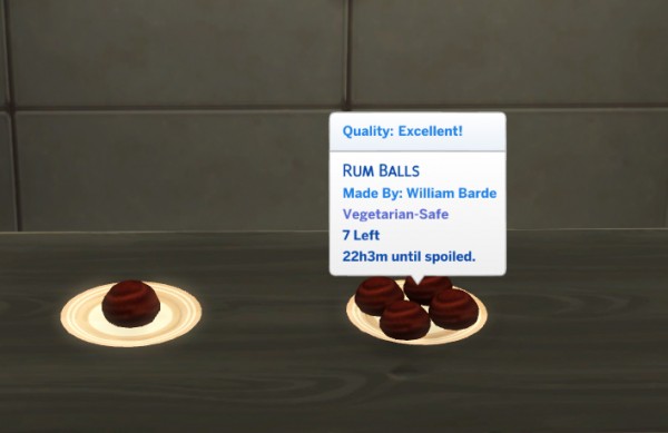  Mod The Sims: Cocoa Cravings   Log Cake and Rum Balls by icemunmun