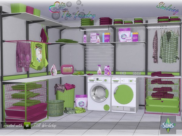  The Sims Resource: The Laundry   Shelving by BuffSumm