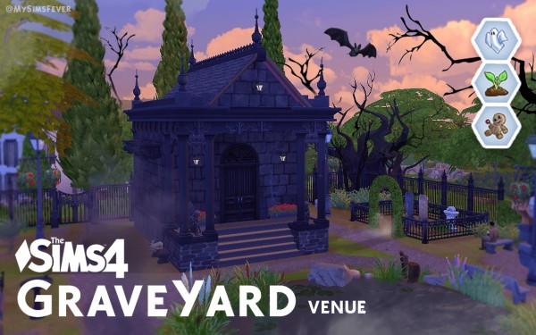  Mod The Sims: Graveyard   Cemetery Midnight Hollow Graveyard by MySimsFever