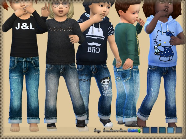  The Sims Resource: Pants Denim for boys by Bukovka