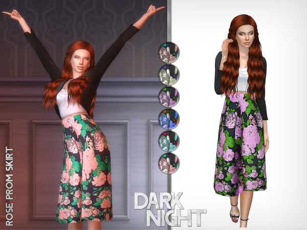  The Sims Resource: Rose Prom Skirt by DarkNighTt
