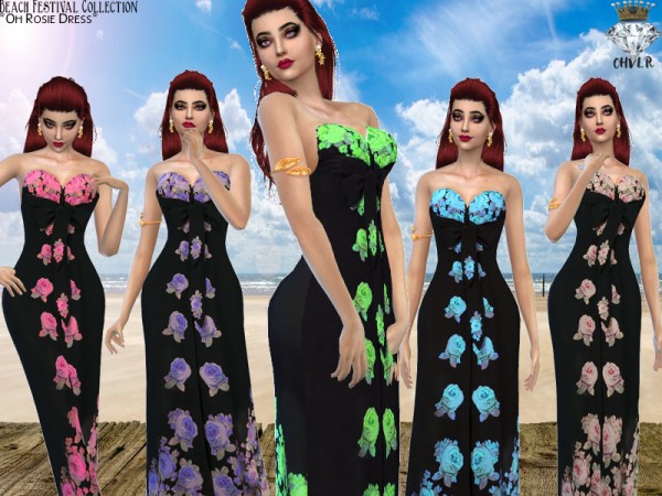  The Sims Resource: Oh Rosie Dress by MadameChvlr
