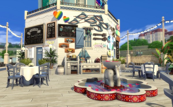  Mod The Sims: Taverna Akrotiri (no CC) by Alrunia