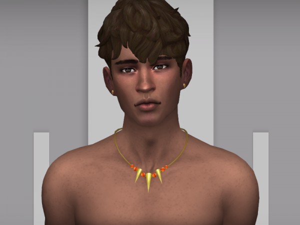  The Sims Resource: C.B.  male necklace by WistfulCastle