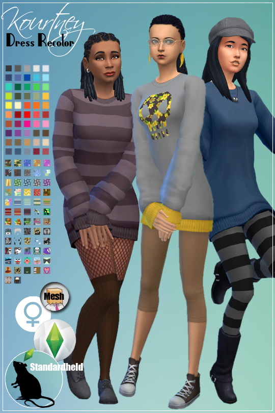  Simsworkshop: Kourtney Dress Recolored by Standardheld