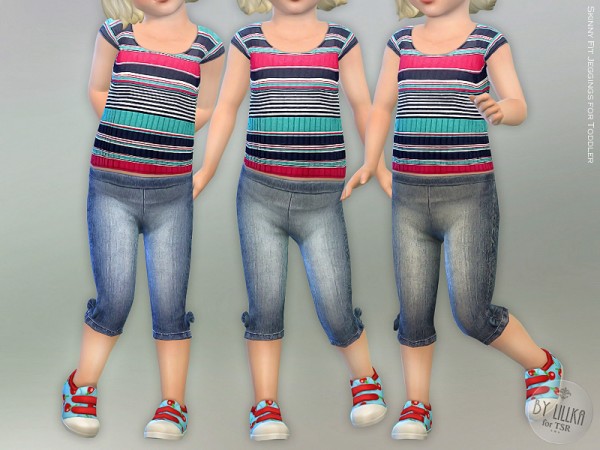  The Sims Resource: Skinny Fit Jeggings for Toddler by lillka