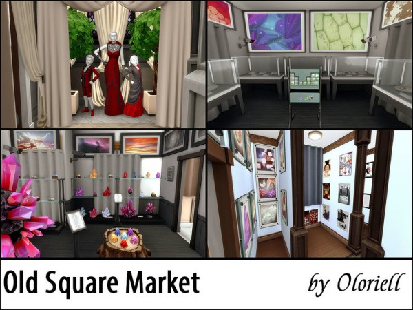  The Sims Resource: Old Square Market (noCC) by Oloriell