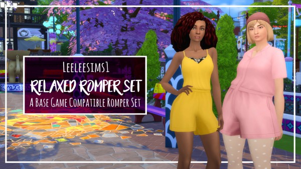  Simsworkshop: Relaxed Romper Set by leeleesims1