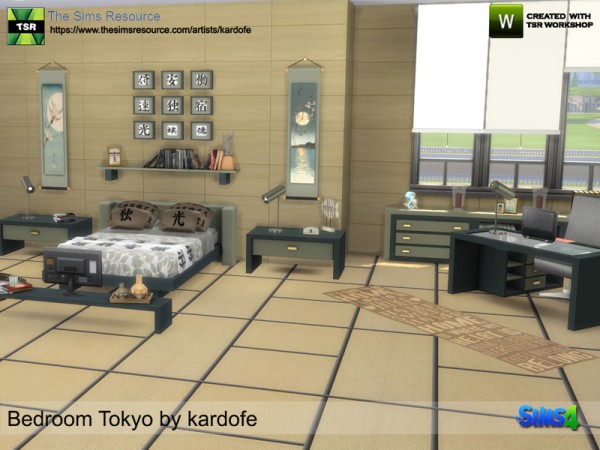 The Sims Resource: Bedroom Tokyo by Kardofe