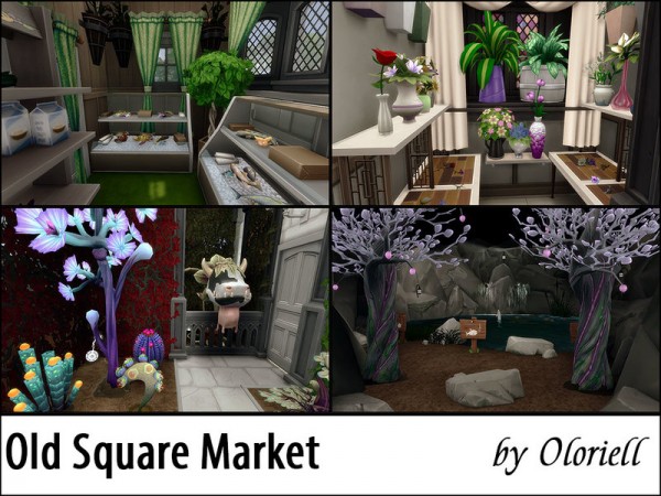  The Sims Resource: Old Square Market (noCC) by Oloriell