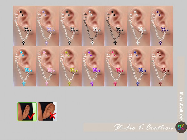  Studio K Creation: Cross Chain earring for child