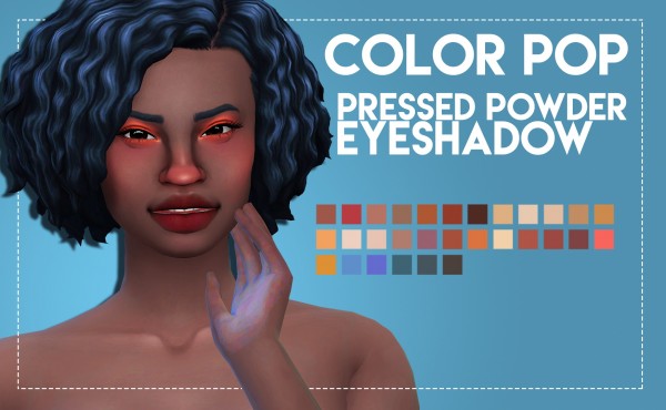  Simsworkshop: Color Pop Inspired Pressed Powder Eyeshadow by Weepingsimmer