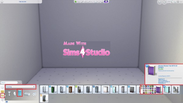  Mod The Sims: 22 XtremeShowerTub and Mat Set 2 by wendy35pearly