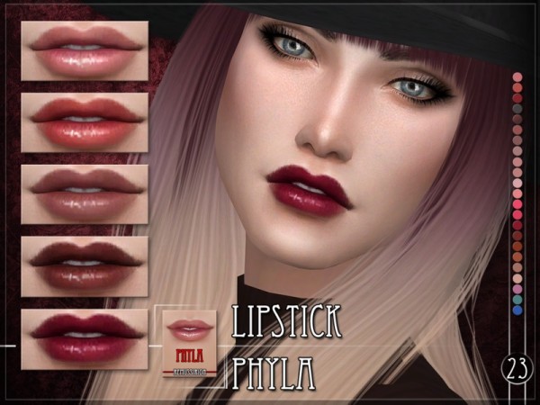  The Sims Resource: Phyla Lipstick by Remus Sirion