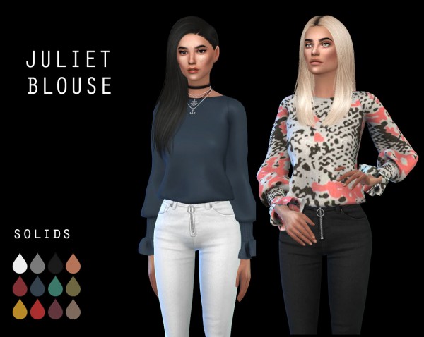  Leo 4 Sims: Juliet blouse recolored
