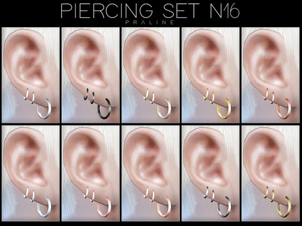  The Sims Resource: Piercing Set N16 by Pralinesims
