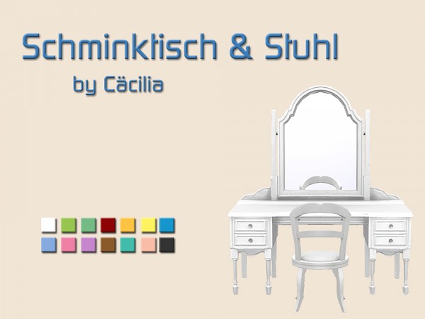  Akisima Sims Blog: Dressing table and chair
