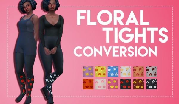  Simsworkshop: Floral Tights Conversion by Weepingsimmer