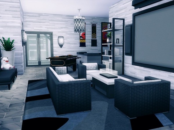  The Sims Resource: Black and White Penthouse by MychQQQ