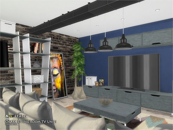  The Sims Resource: Ocarx Living Room TV Units by ArtVitalex