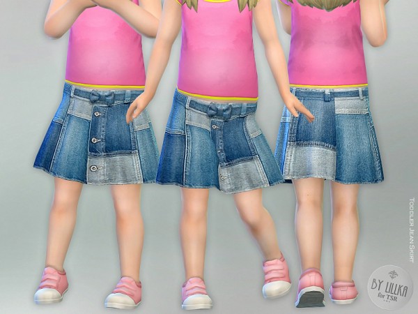  The Sims Resource: Toddler Jeans Skirt by lillka