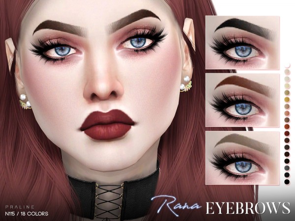  The Sims Resource: Rana Eyebrows N115 by Pralinesims