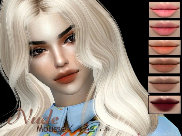  The Sims Resource: Nude Mousse Lipstick by Baarbiie GiirL