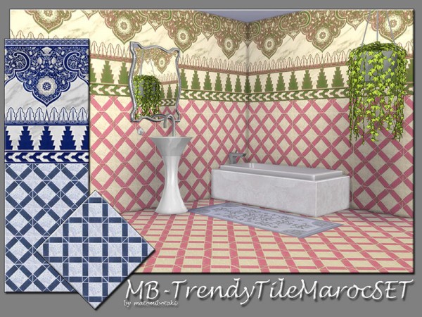  The Sims Resource: Trendy Tile Maroc set by matomibotaki