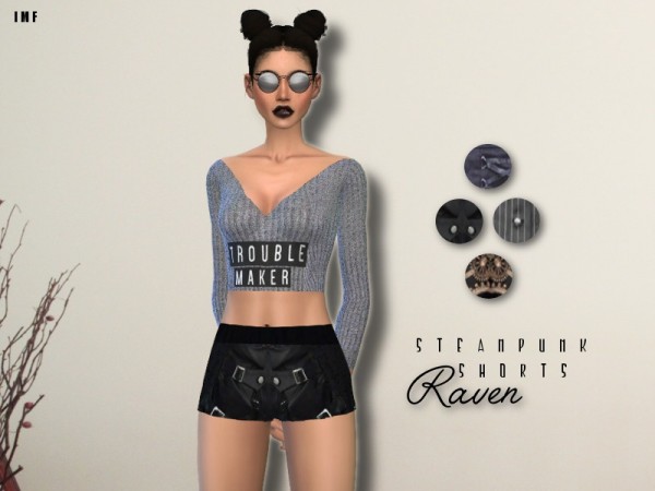 The Sims Resource: Steampunk Shorts   Raven by IzzieMcFire