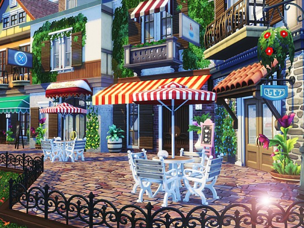  The Sims Resource: Venice Restaurant by MychQQQ