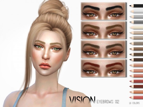  The Sims Resource: Vision Eyebrows V02 by .Torque