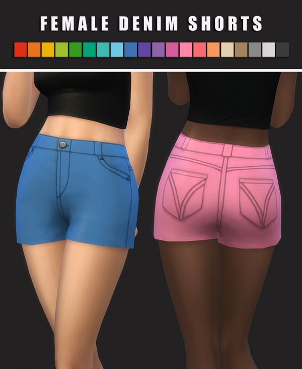  Simsworkshop: Denim Shorts recolored by maimouth