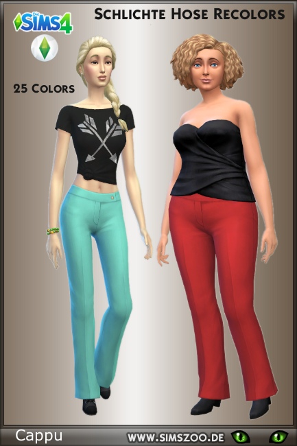  Blackys Sims 4 Zoo: Simple trousers by cappu