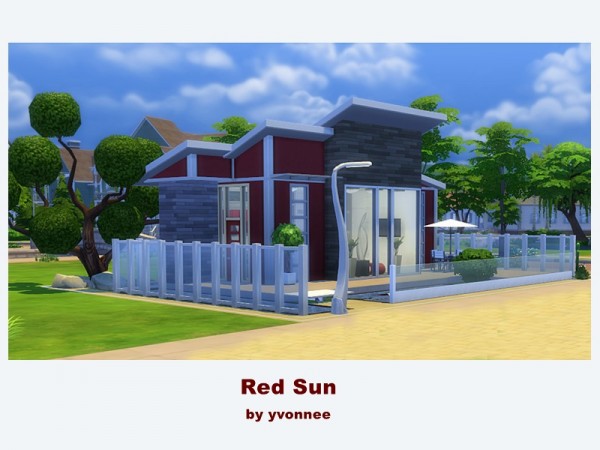  The Sims Resource: Red Sun house by yvonnee